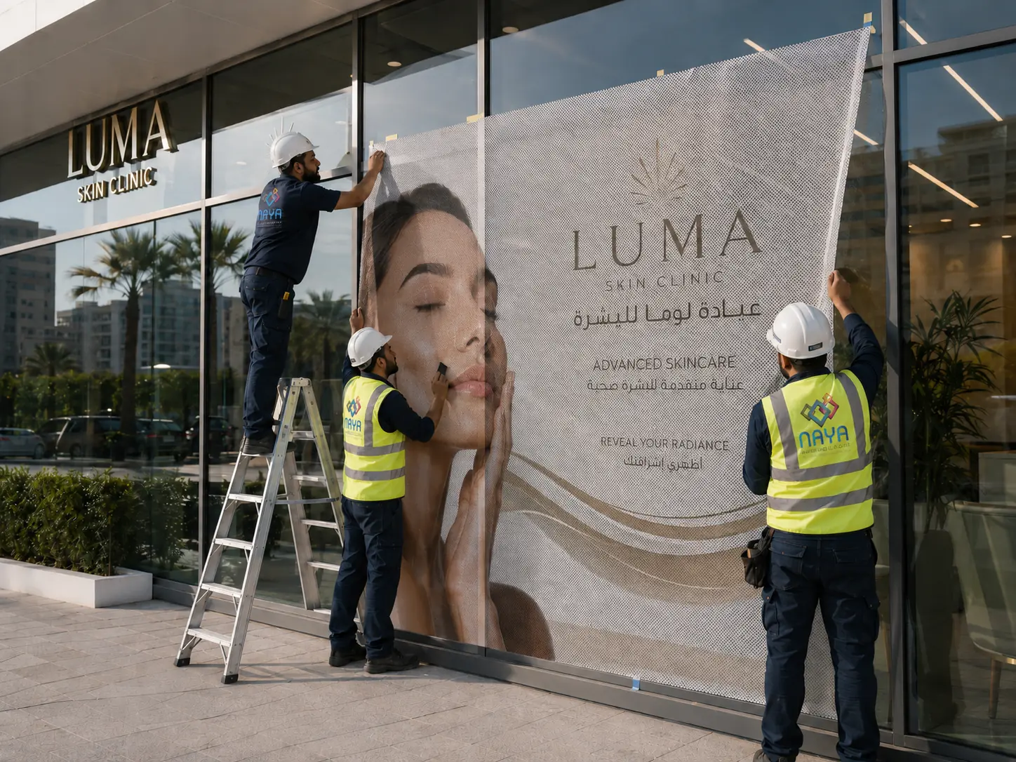 One way vision print Window Graphics